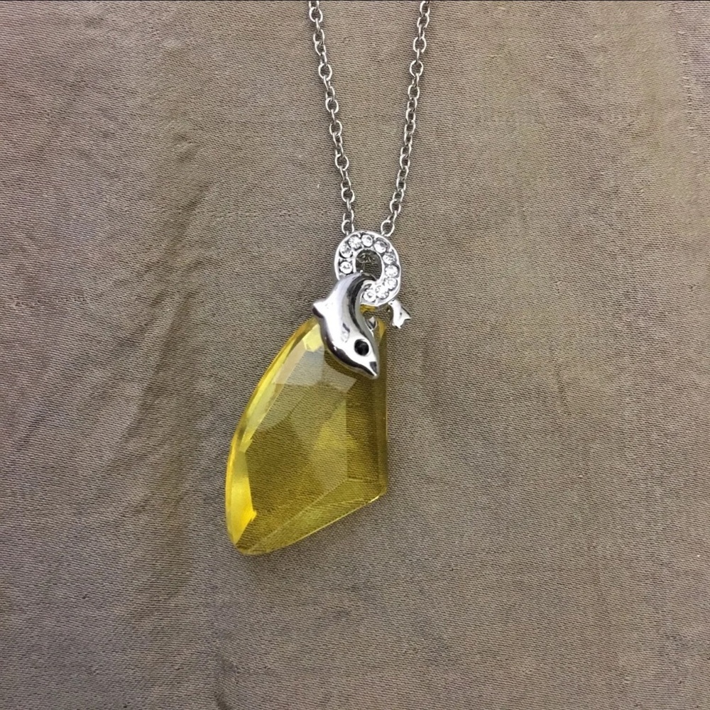 Swarovski Elements dolphin pendant necklace
